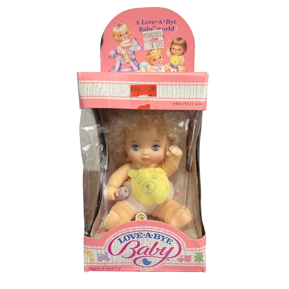 Vintage 1987 Hasbro Love-A-Bye Baby Doll Blonde Hair Blue Eyes New in Box